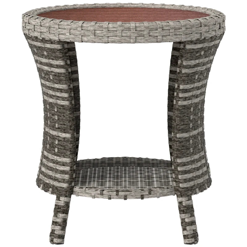 Side Table,Wicker Outdoor Coffee Table