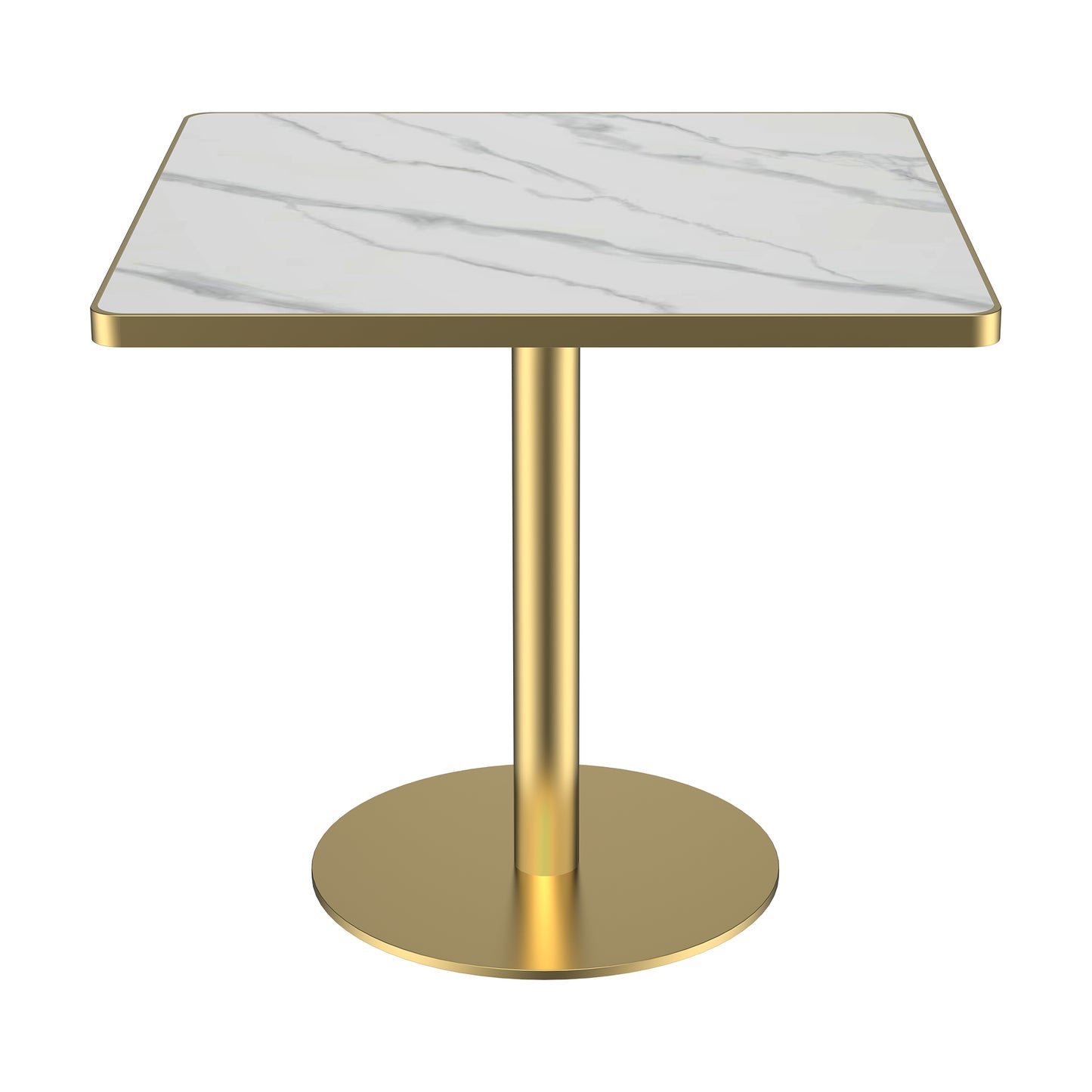Square Modern Dinning Table 31.5 inches Bistro Table Tulip Table with Faux Marble top,Easy Assemble,Sturdy Metal Frame Diameter