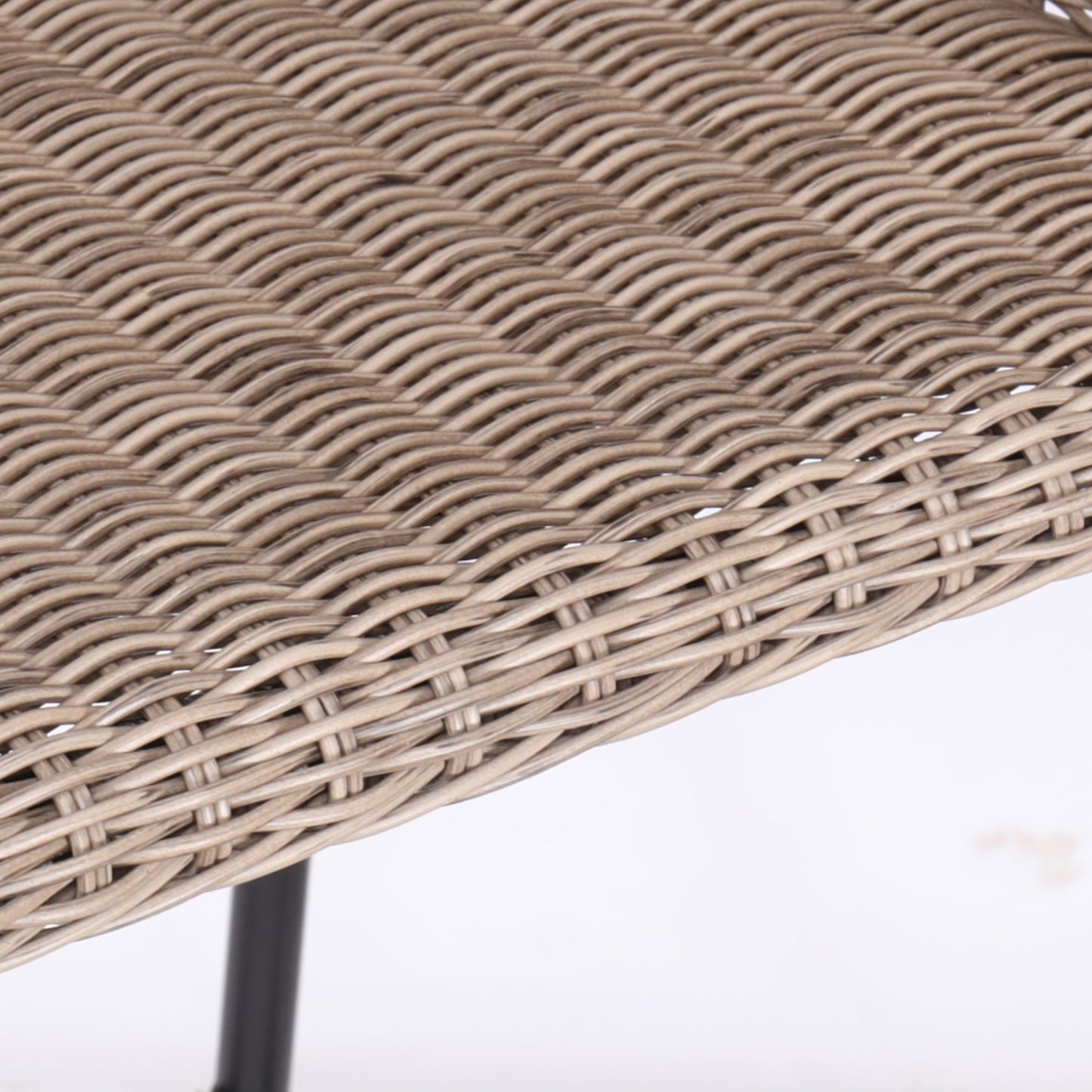 Ladd Outdoor Metal Wicker Barstool, Light Brown Faux Wicker, Set of 2