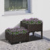 2 Pcs Raised Garden Bed with Legs, Self Watering Planter Box Raised Bed to Grow Flowers, Herbs Vegetables, Gray