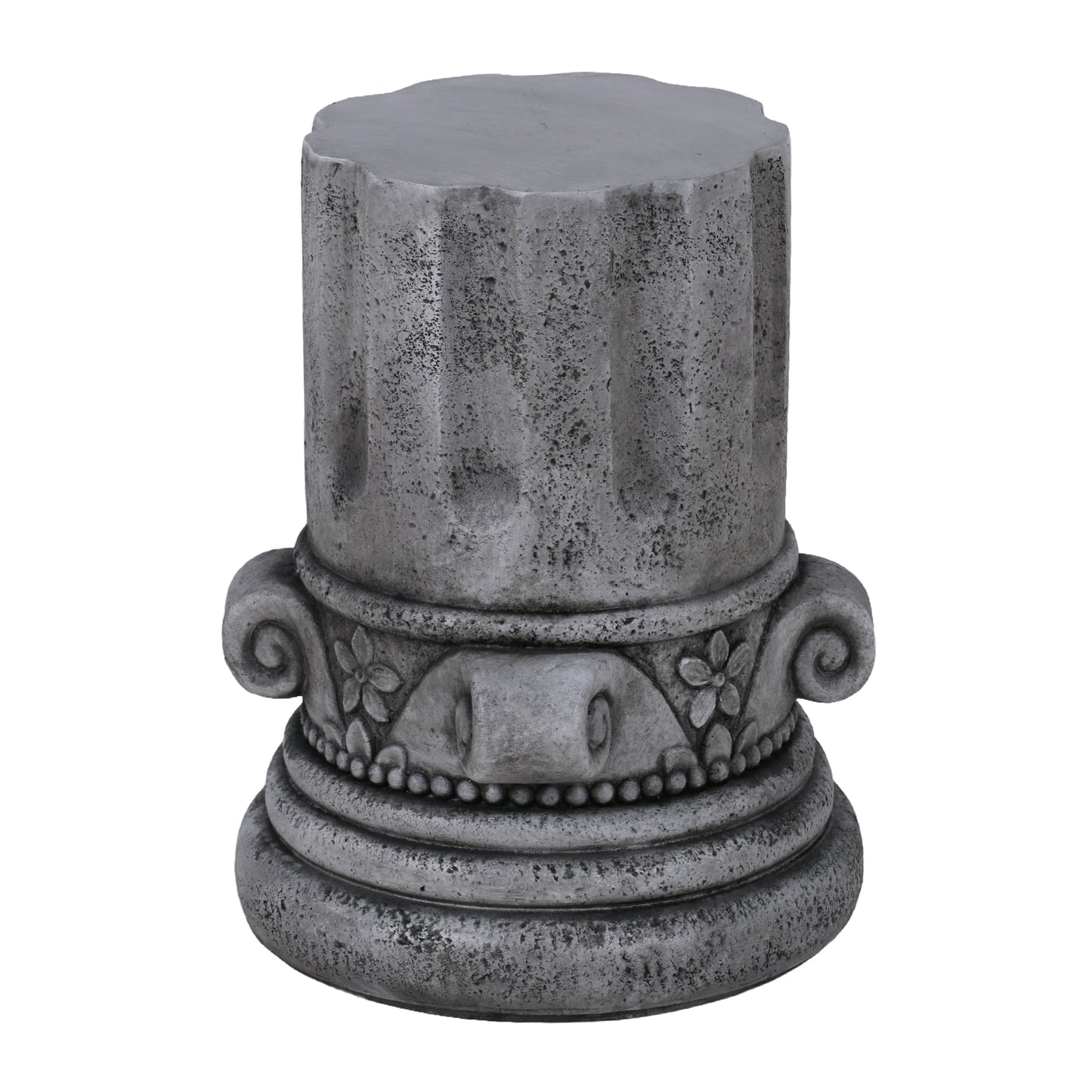 Cement Outdoor End Tables for Patio, GardenAccent Table, Modern Small Round Side Tablefor Outside, Tree Stump Garden Stool DrumTable indoor and Outdoor