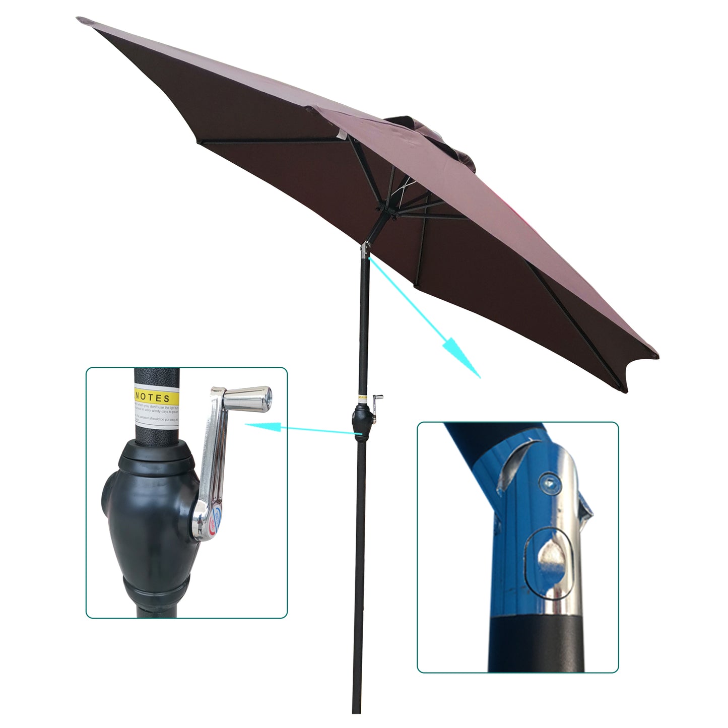 9FT UMBRELLA Chocolate