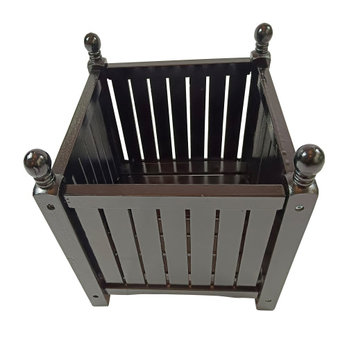 Wood Outdoor Square Wooden Flower and Herb Pot for Garden, Porch and Patio, Plant and Vegetable Container, Planter