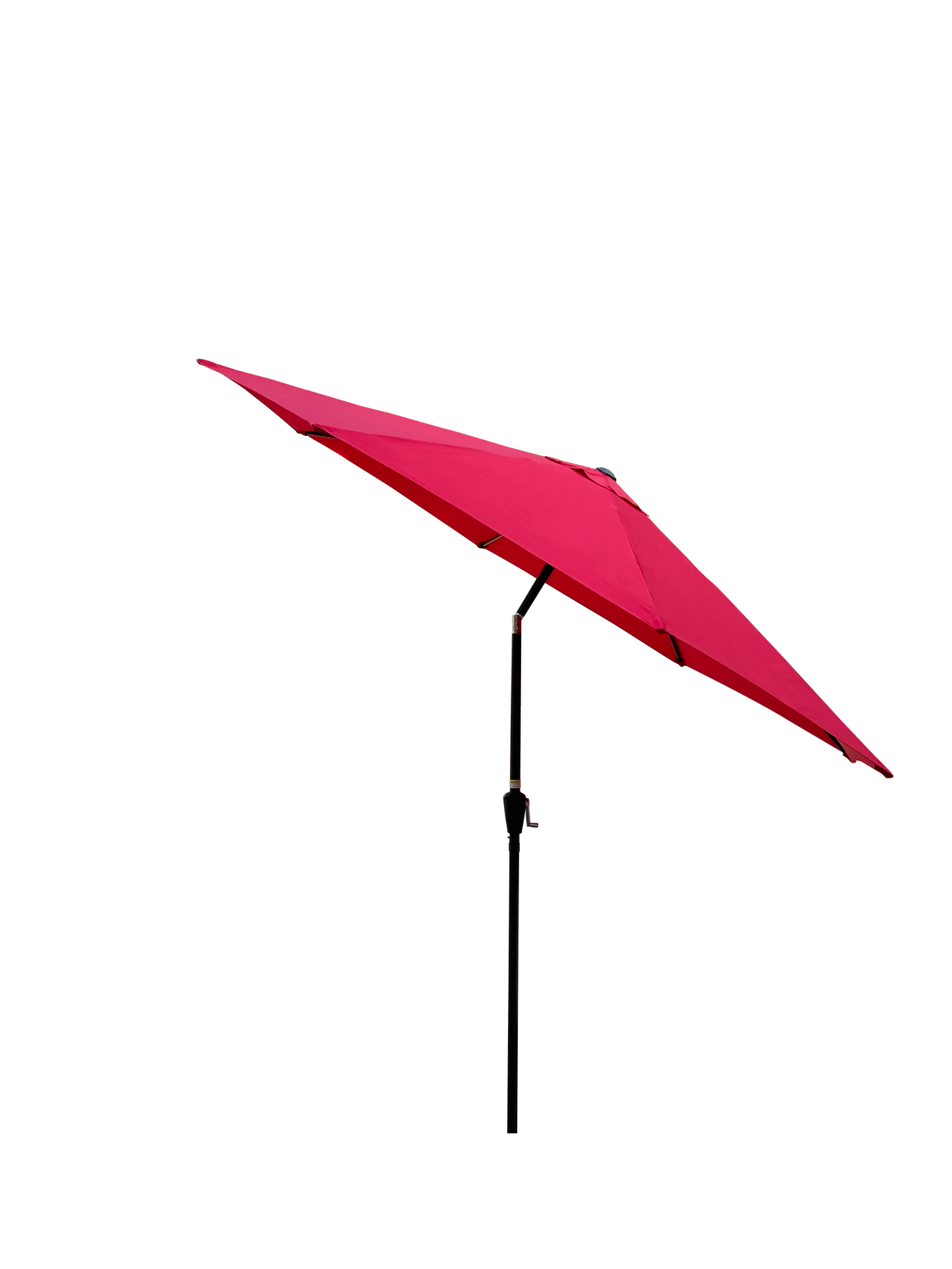 Outdoor Patio Umbrella 10FT(3m)  WITHOUT FLAP ,8pcs ribs,with tilt ,with crank,without base, Red,pole size 38mm(1.49inch)