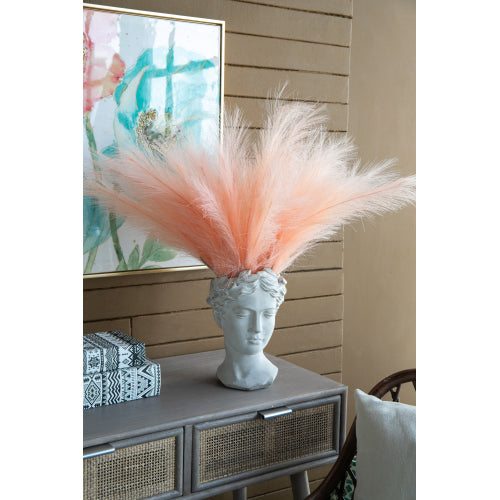 Female Statue Head Cement Planter, Greek/Roman Style Creative Portrait Cement Flower Pot, Unique Planter Pot for Indoor Outdoor Home Garden Decor