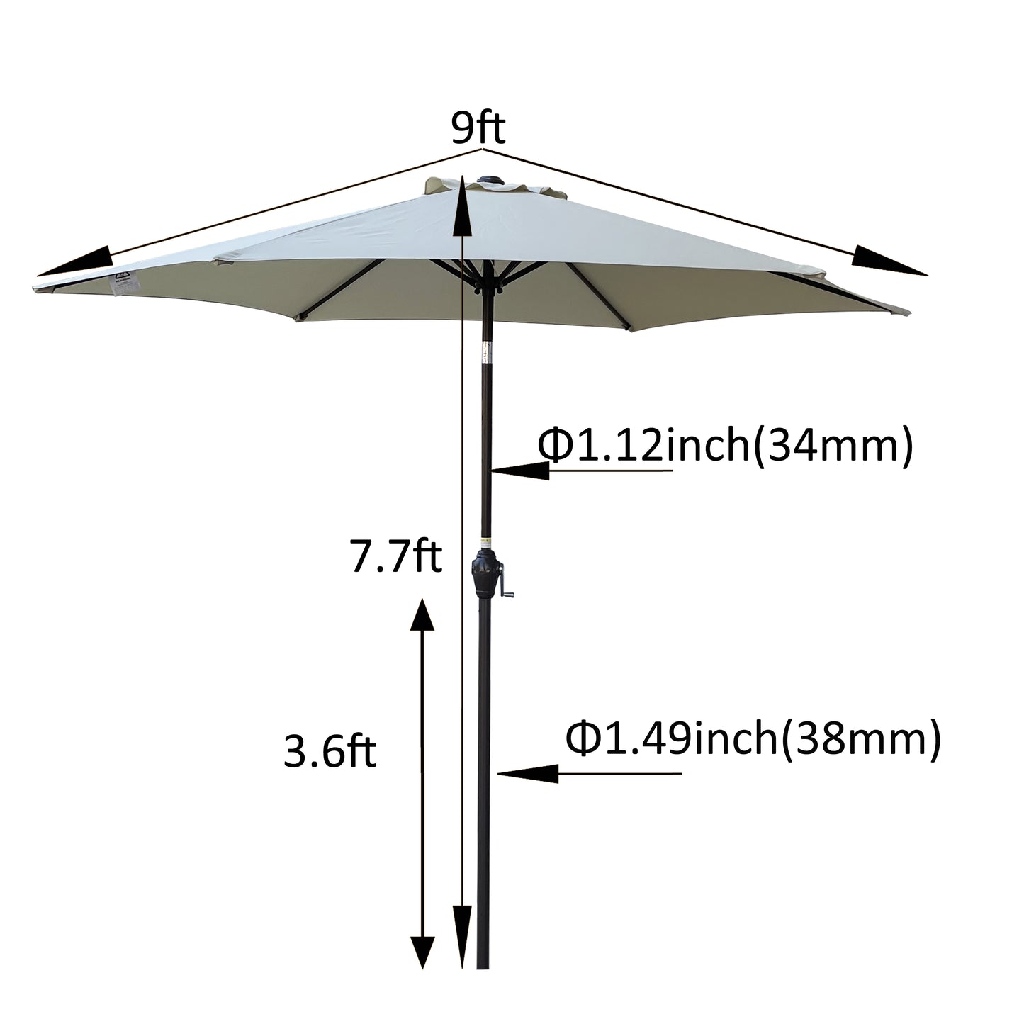 9FT UMBRELLA Frozen Dew