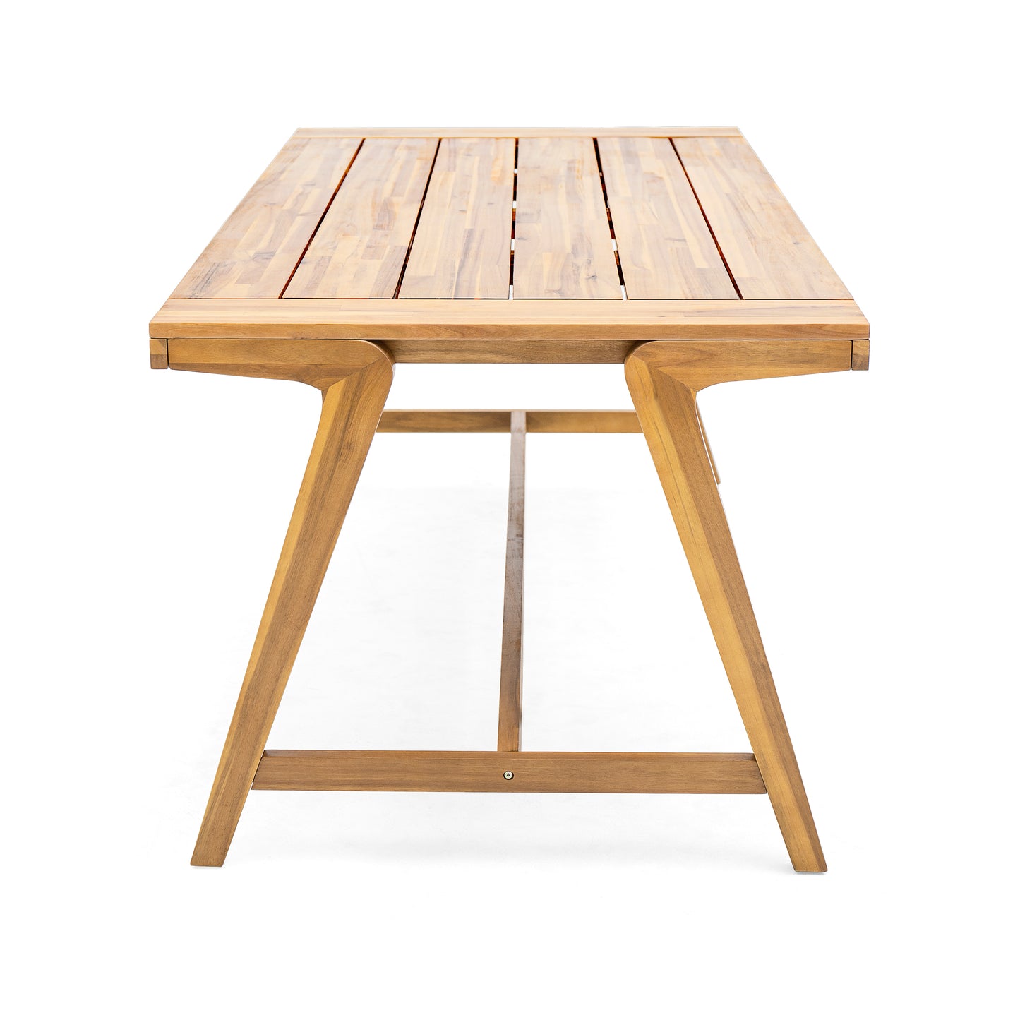 Modern Outdoor Dining Table, Acacia Wood Patio Table with Teak Finish - Weather-Resistant Garden, Poolside Deck Dining Set for 4-6 People (Original SKU:74463.00)