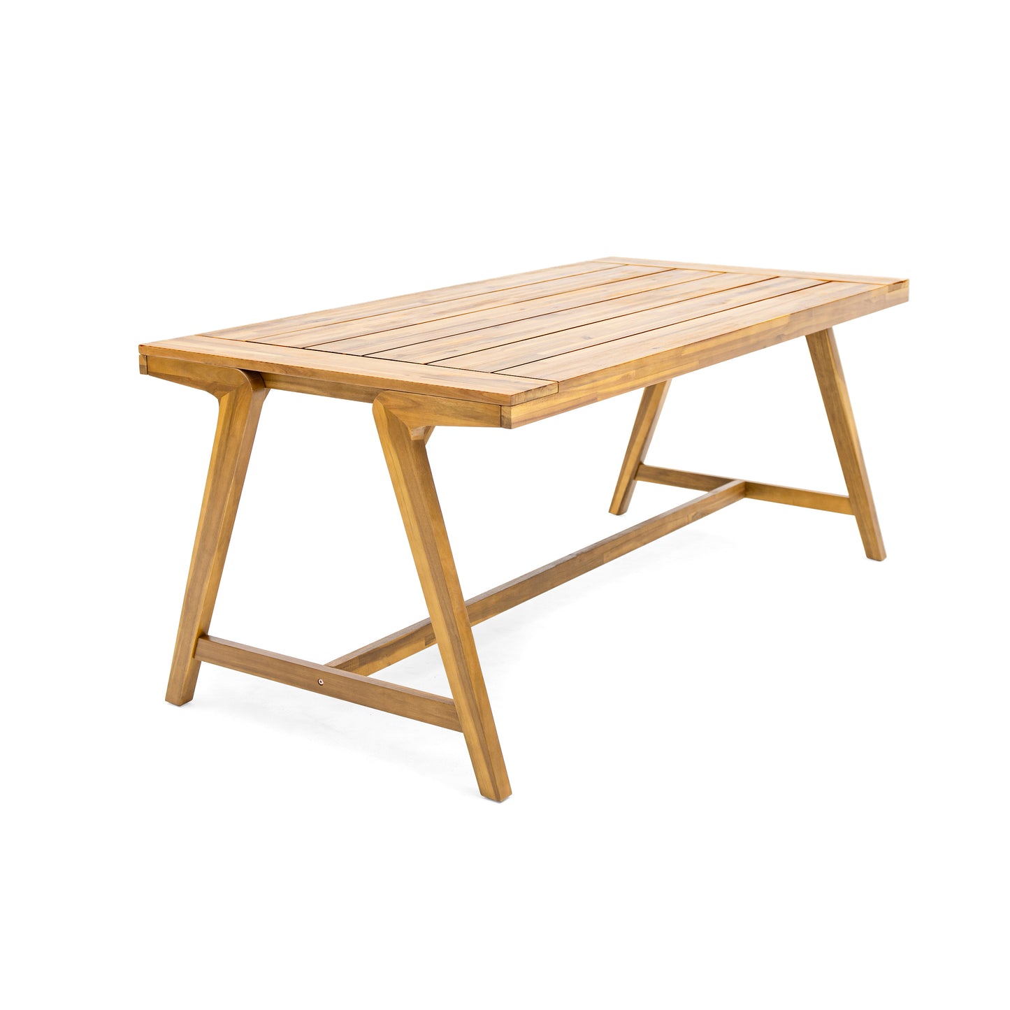 Modern Outdoor Dining Table, Acacia Wood Patio Table with Teak Finish - Weather-Resistant Garden, Poolside Deck Dining Set for 4-6 People (Original SKU:74463.00)