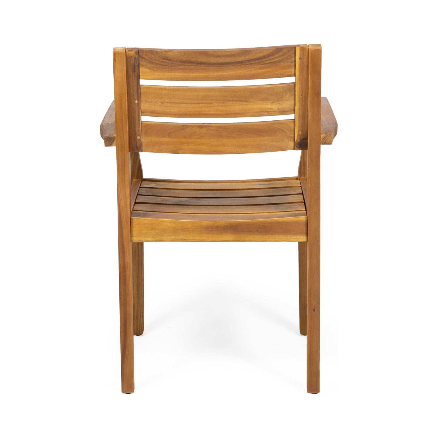 STAMFORD Dining Chairs Set of 2,Acacia Wood Patio Armchair,for Backyard, Poolside, Garden,Teak