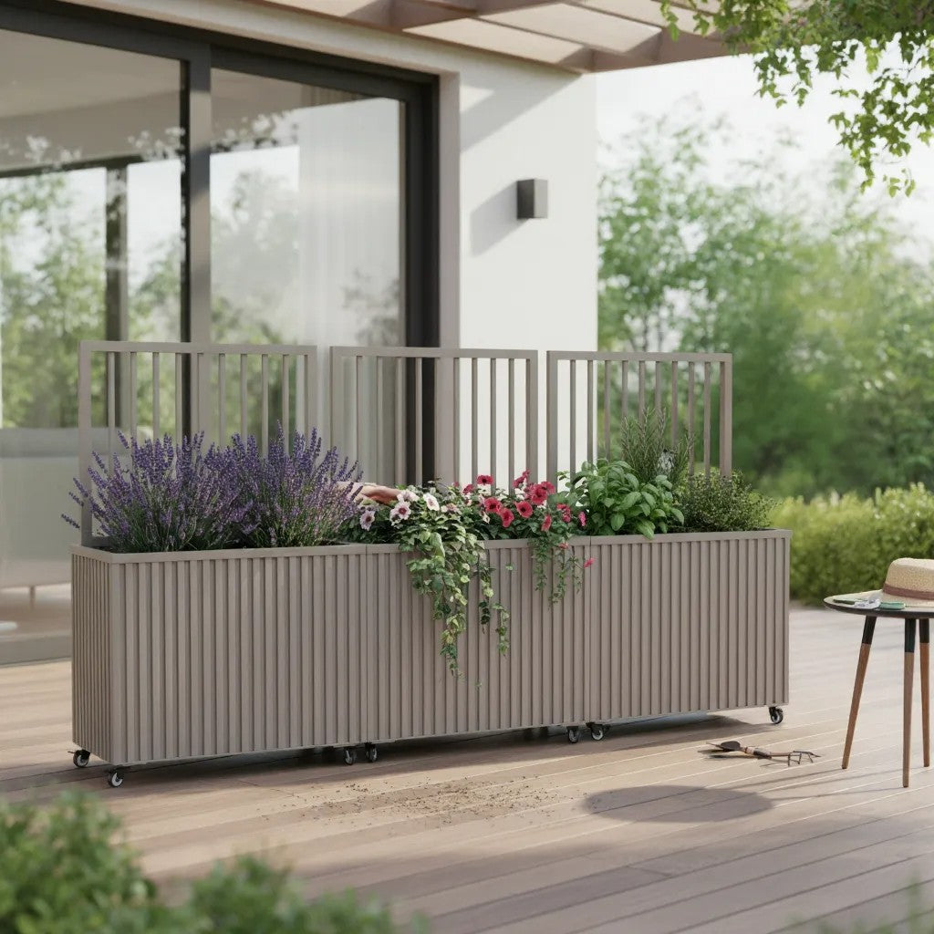 Grove Divider Planter- Grey Brown