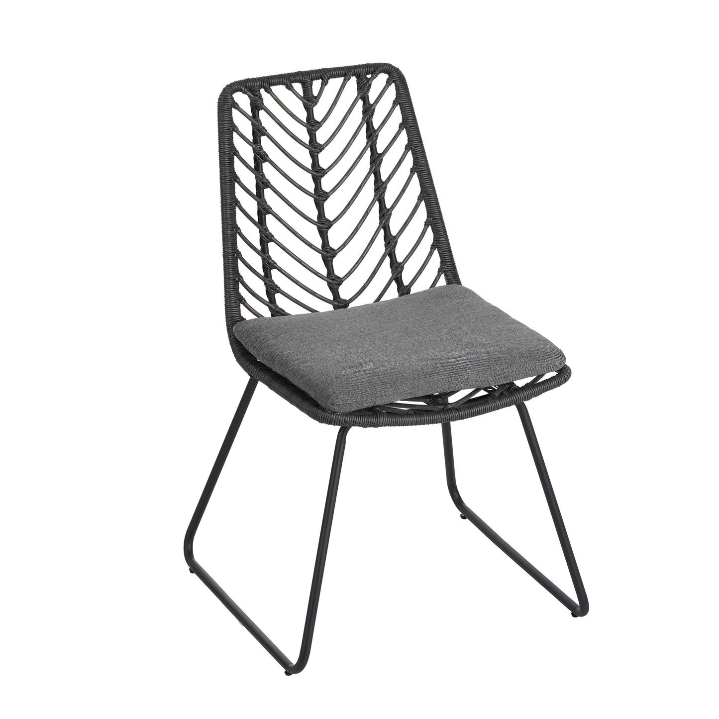 DEJA CHAIR,2PCS with 2 Cushions,Gray