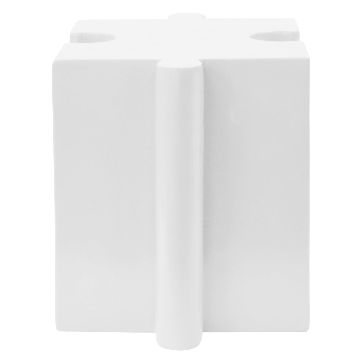 Puzzle Art Side Table, Modular Concave Edge MGO Table - Buy Singles or Combine for Custom Layouts, Indoor & Outdoor,White Color