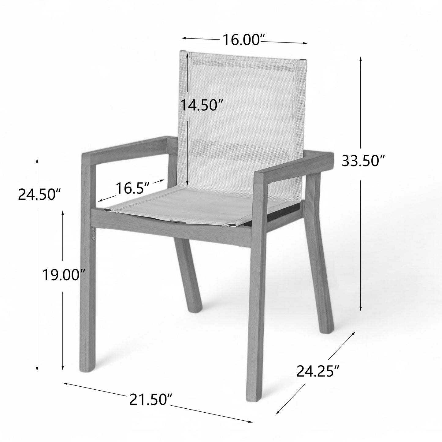 BELFAST DINING CHAIR,Set of 2,Teak Frame+ Beige Textile