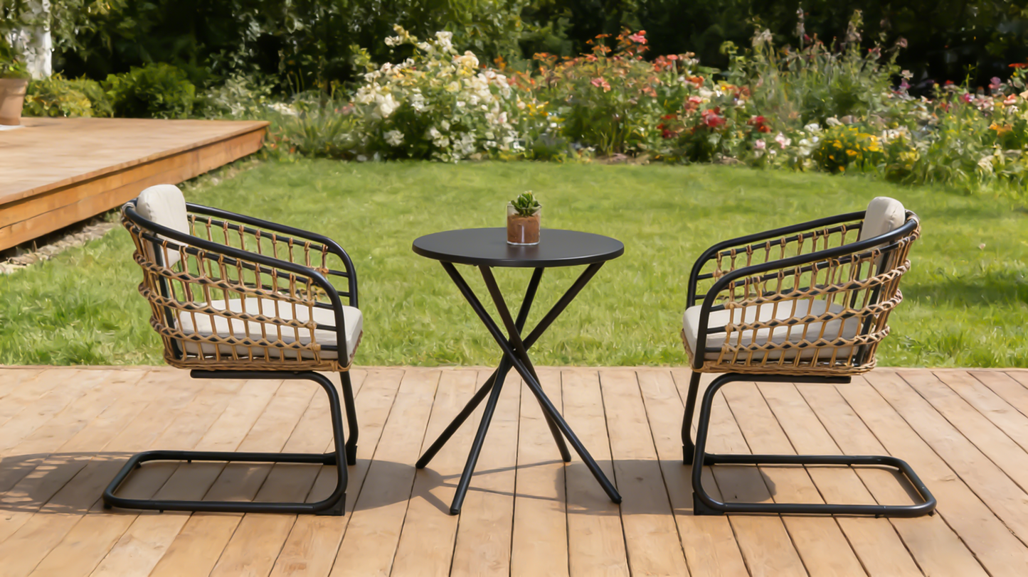 Wicker Dining Chair-SET OF 2 is designed to elevate your patio, balcony, or garden space into a cozy, stylish spot for relaxation and connection.