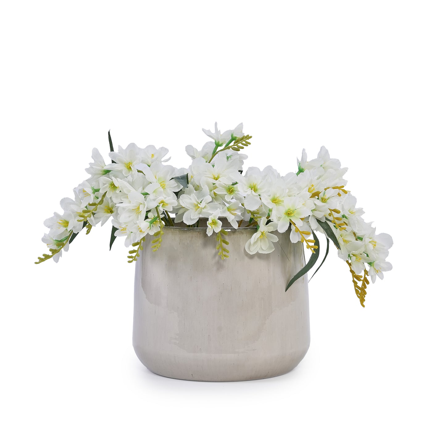 Handmade Ceramic Planter Set of 4, 6/9/11/14 Inch Diameter, Neutral Textured Finish for Succulents, Cacti & Orchids, Indoor/Outdoor Use on Windowsills & Bookshelves, Breathable Clay