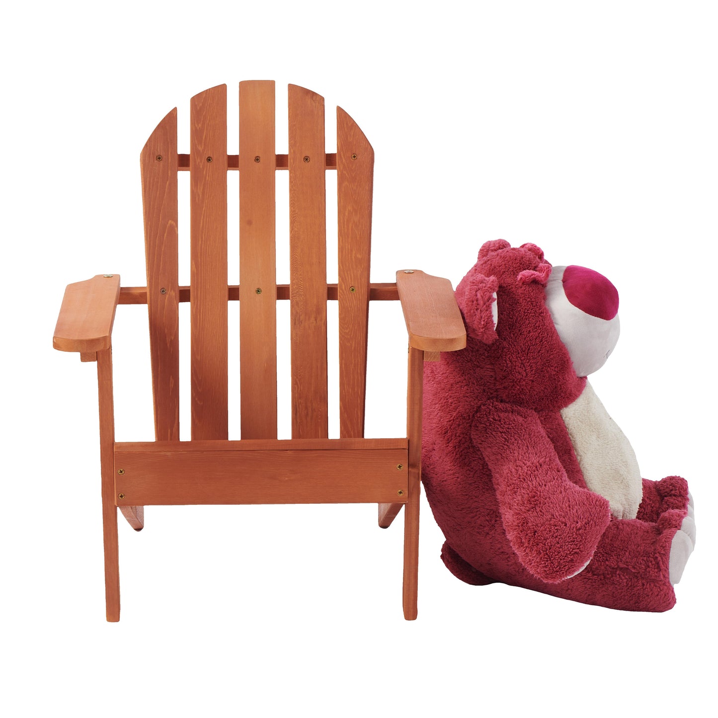 Wooden Kid's Adirondack Chair for Indoor and Outdoor, Natural Cedar Patio Lounge Chiar for Kids