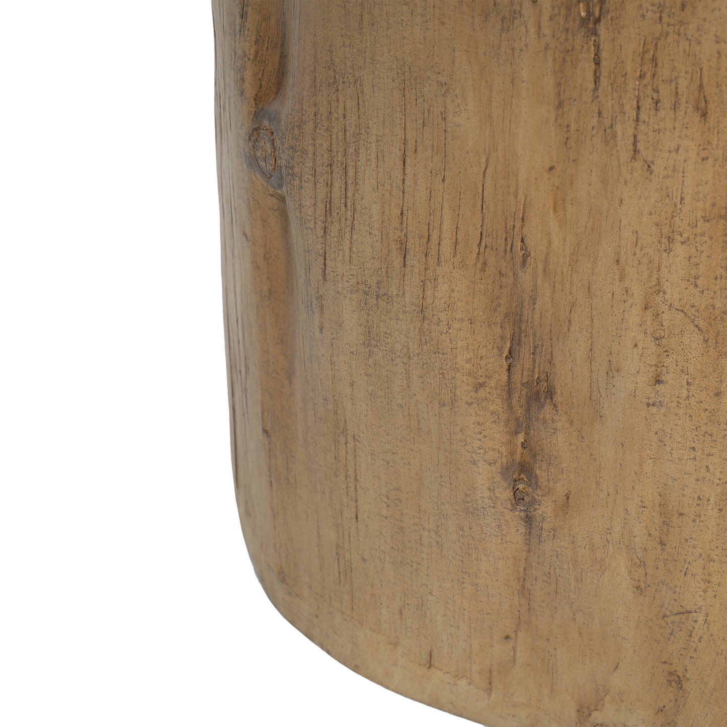 16.25 inch MGO Side Table, Hand-Painted Wood Stump Accent Table for Both Indoor and Outdoor Use
