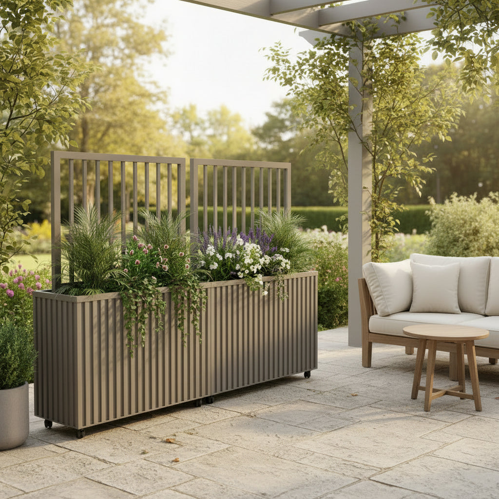 Grove Divider Planter- Grey Brown