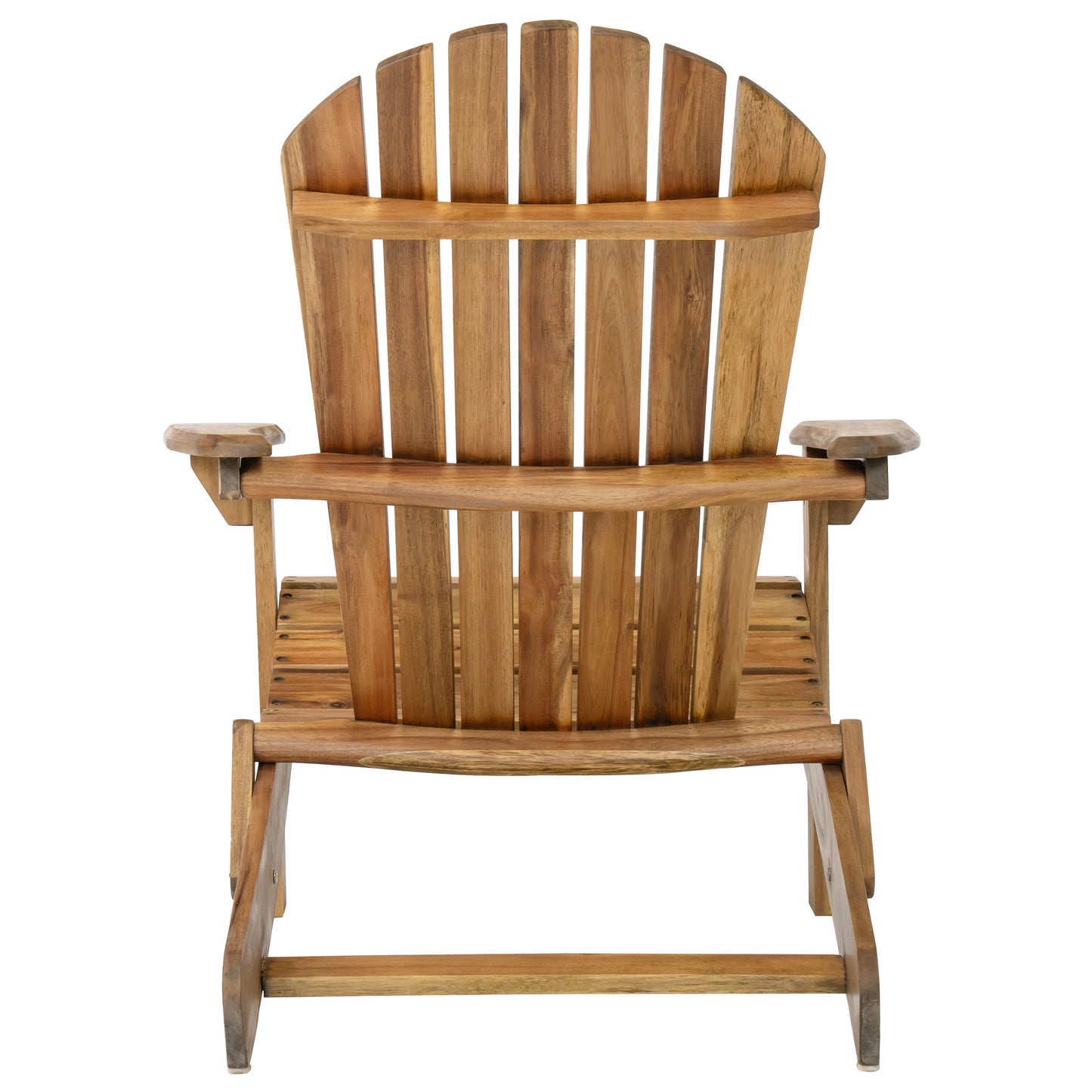 Folding Adirondack Chair Wooden Accent Furniture Lounge Chairs,Foldable Design for Patio & Garden Relaxation with Slatted Back & Wide Armrests- Teak Finish(Original SKU:57702.00NTLS/N770P241668M)