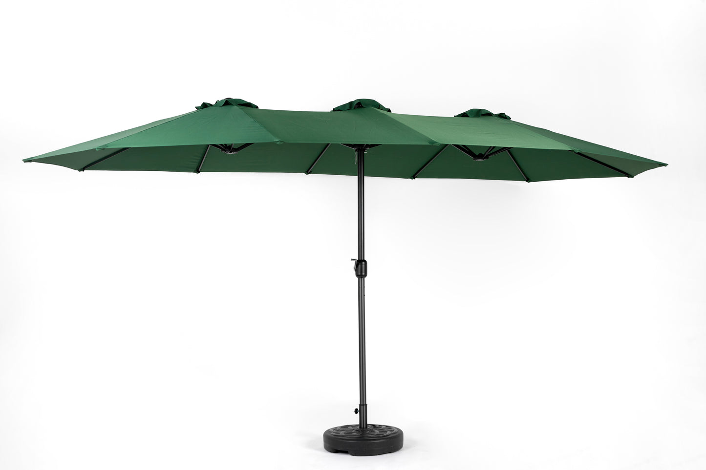 14.8 Ft Double Sided Outdoor Umbrella Rectangular Large with Crank ( Dark green)(No Base)