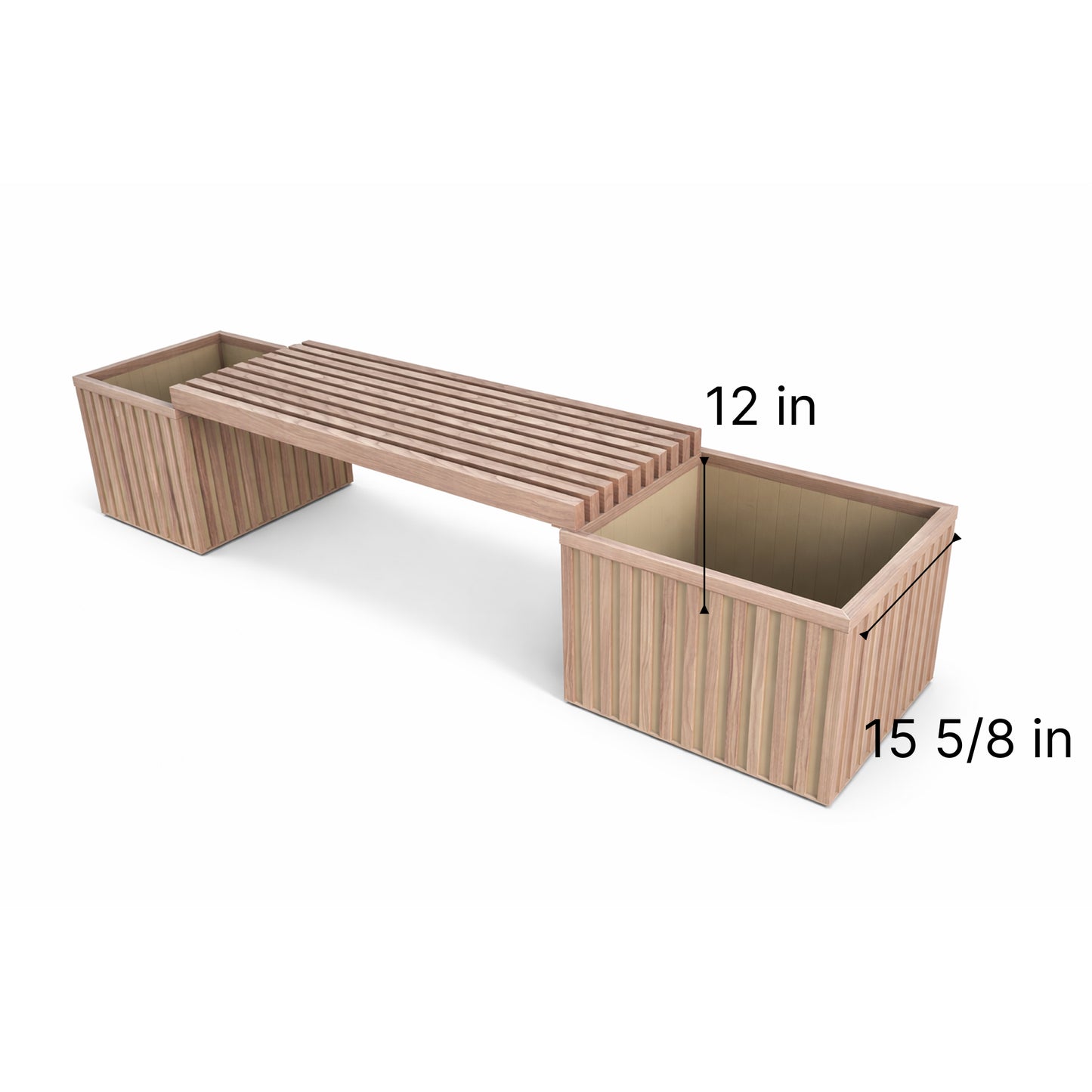 Grove Planter Bench - Ash Brown