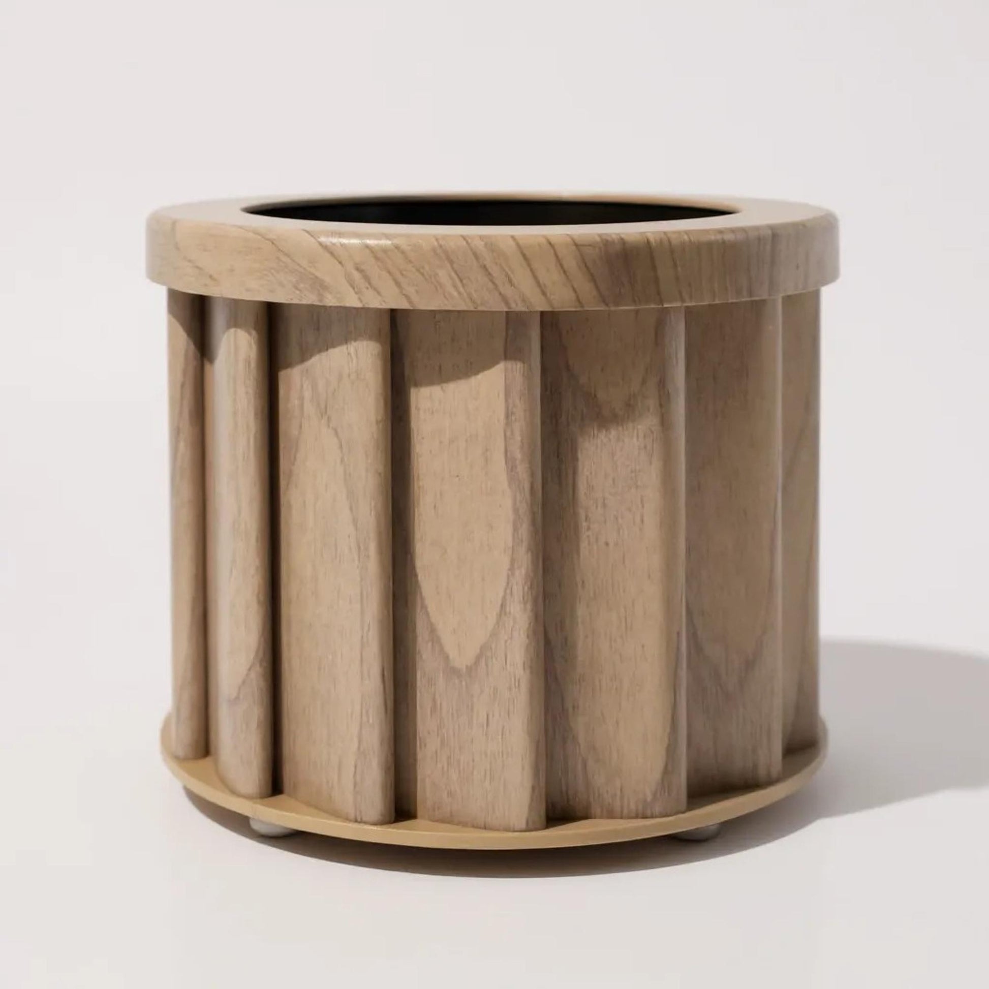 Round Strata Planter SM - Ash Brown