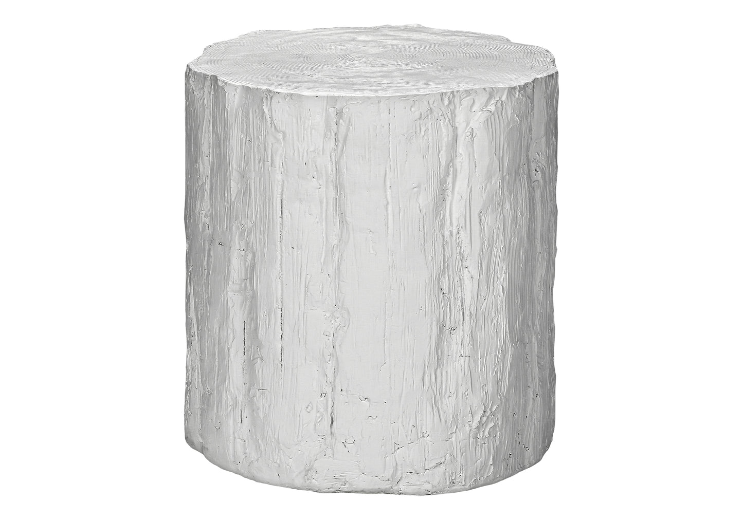 Accent Table, 25"h, Indoor Or Outdoor, Drum, End, Nightstand, Round, Side Table, Living Room, Bedroom, White, Contemporary, Modern