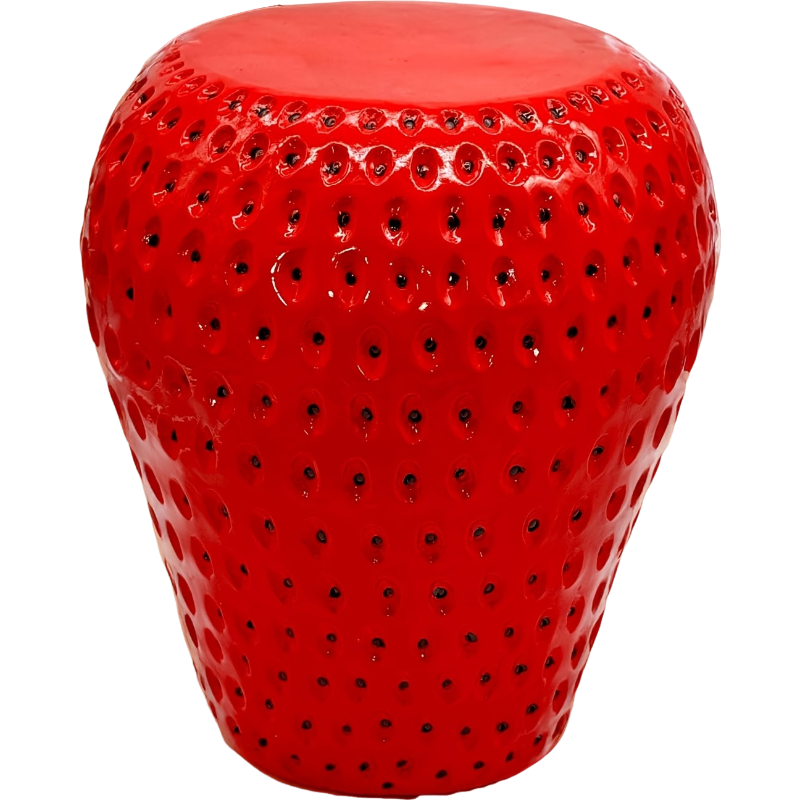 Strawberry Fruit Stool, 13.4"Oversized Resin Stool, Side Table, Home Decor Plant Stand Garden Indoor Outdoor Decorations, Multi-Purpose Innovative Garden Furniture
