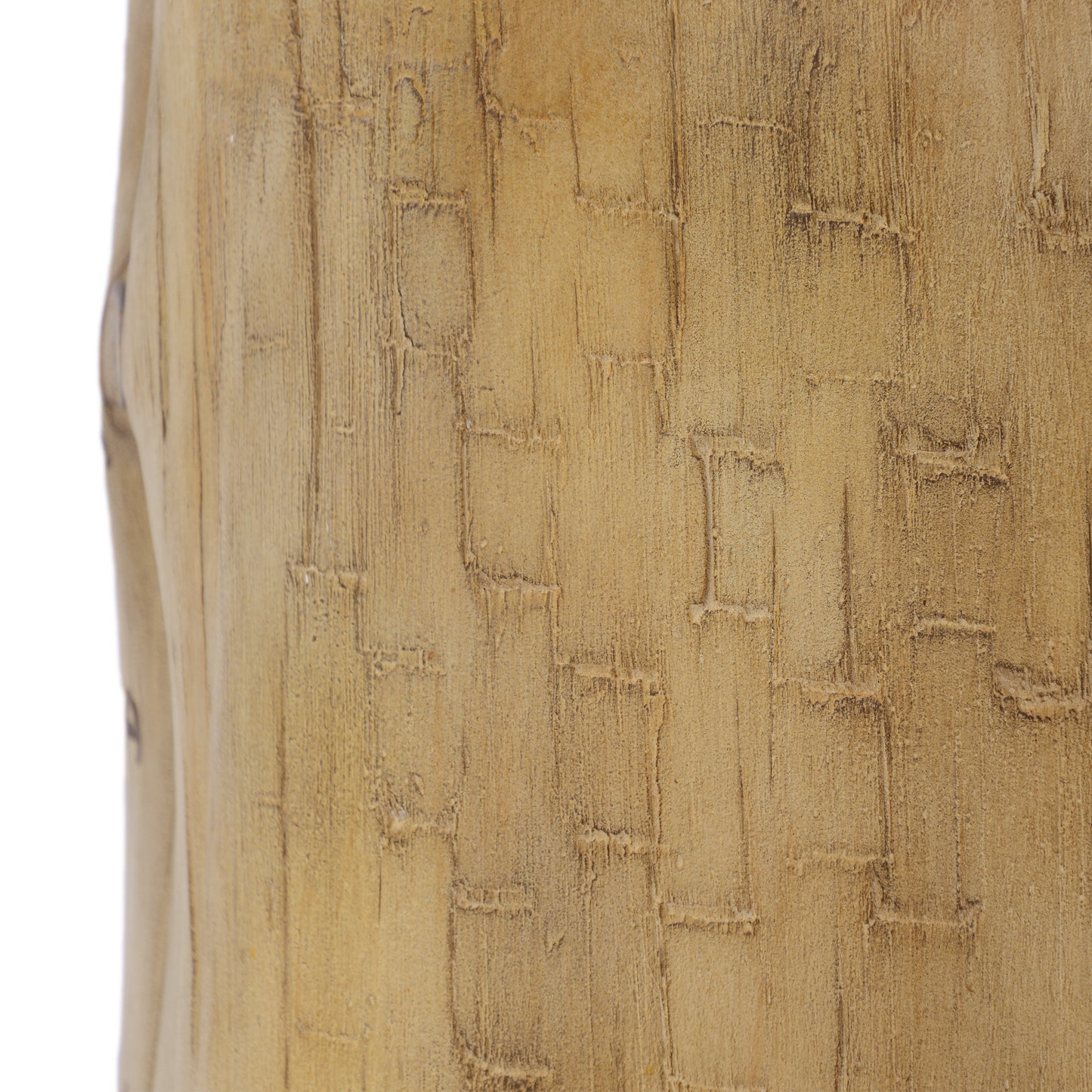 Outdoor 14.25inch MGO Side Table, Hand-Painted Wood  Stump