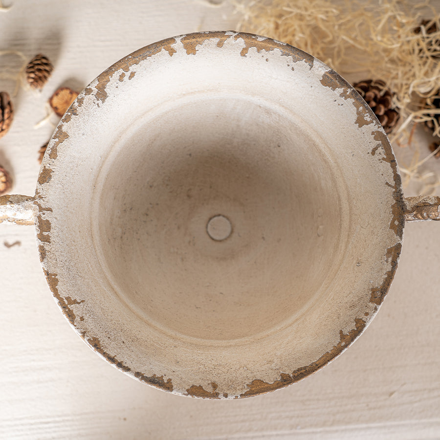 Vintage Double-Handled Flower Pot for Timeless Home Décor, Ideal for Showcasing Plants and Adding Charm to Your Space