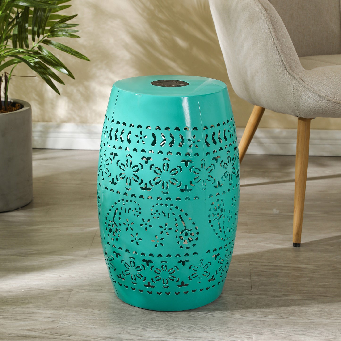 SOLAR SIDE TABLE,TEAL COLOR (Original SKU:N770P182381T)