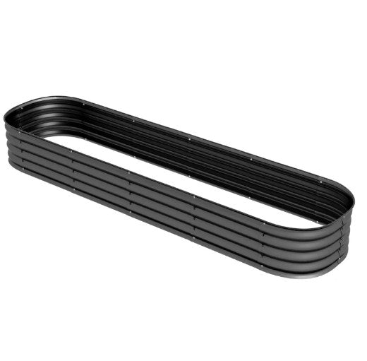 Metal Planter Box with Safety Edging,Galvanized Raised Garden Bed Kit