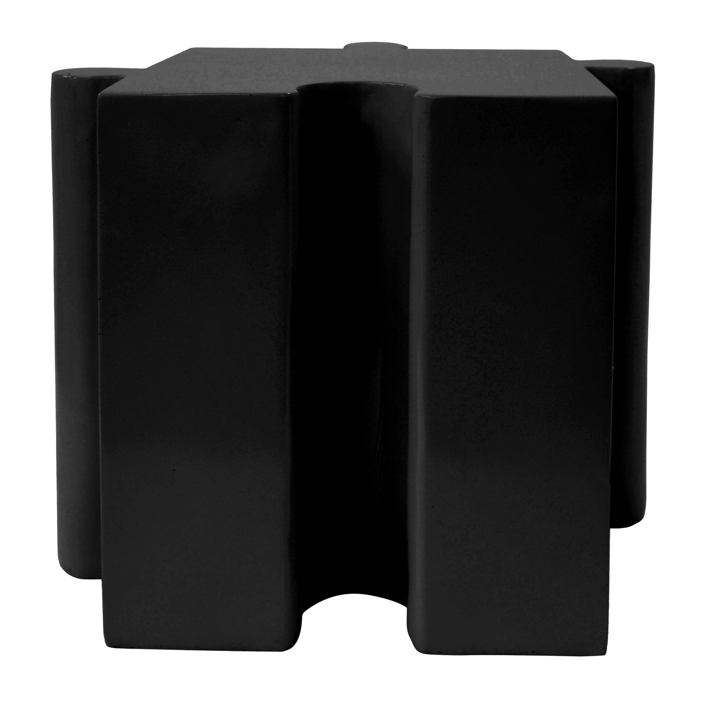 3-Piece Artistic Puzzle Table Set,Modular MGO Side Tables with Interlocking Design (2 Convex & 1 Concave), 200lb Capacity for Indoor & Outdoor,Black & White Color