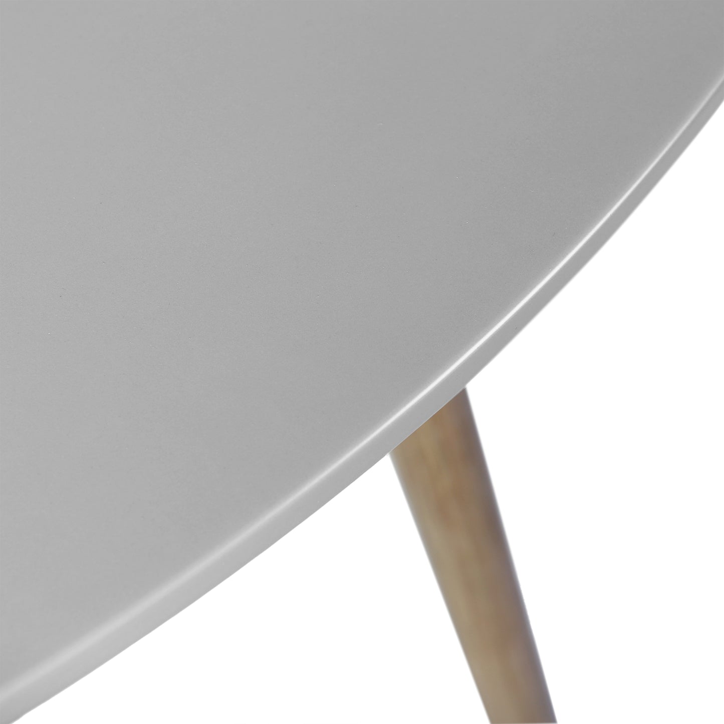 Kylie Outdoor Patio Round Dining Table in Light Eucalyptus and Gray Stone