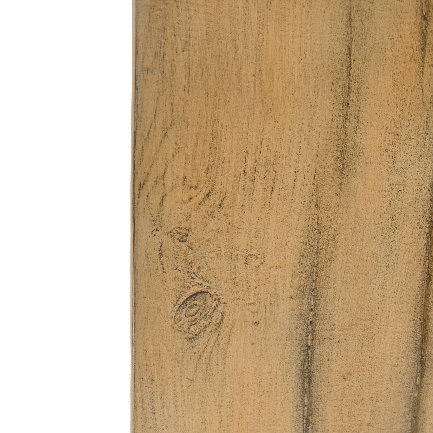 Wood-Look Square-Column MGO End Table,  H33.75",Wood-Like Distressed Finish, Mix with Different Heights, Indoor Outdoor Use,Natural Color