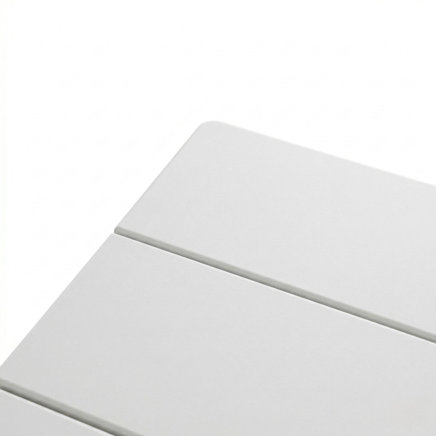 White HDPE Folding Square Patio Table, 37.8 in. L x 37.8 in. W x 29.52 in. H, All-Weather Outdoor Dining Table, 1 Piece