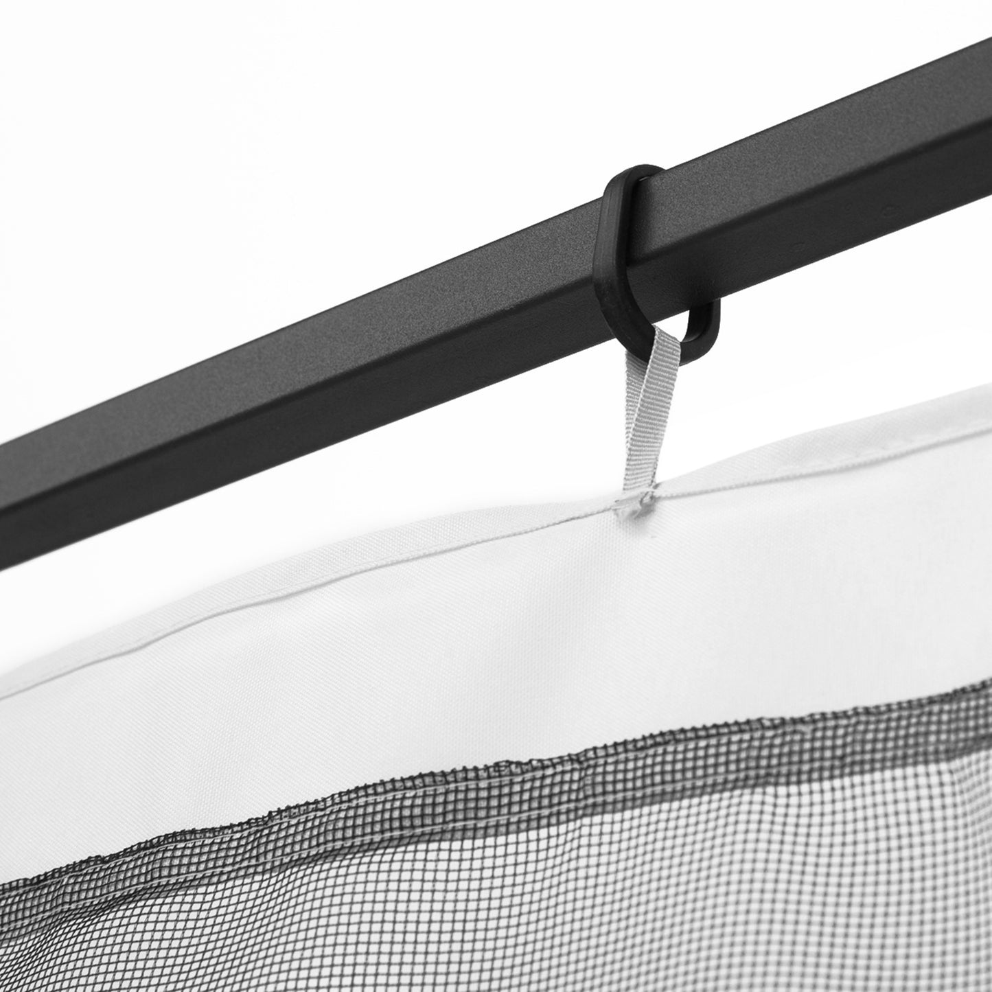 Outsunny 10' x 10' Universal Replacement Mesh Sidewall Netting for Patio Gazebos and Canopy Tents with Zippers, (Sidewall Only), White