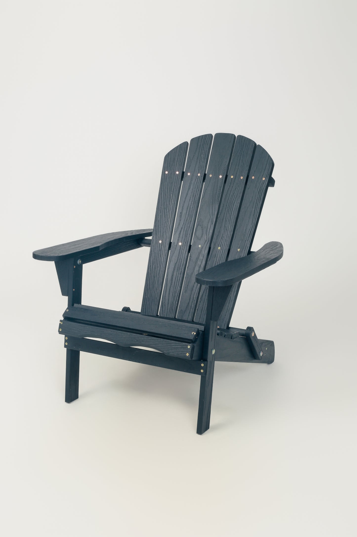 Wood Lounge Patio Chair for Garden Outdoor Wooden Folding Embossed Adirondack Chair Solid Wood Lounge Patio Chair with Wood Grain