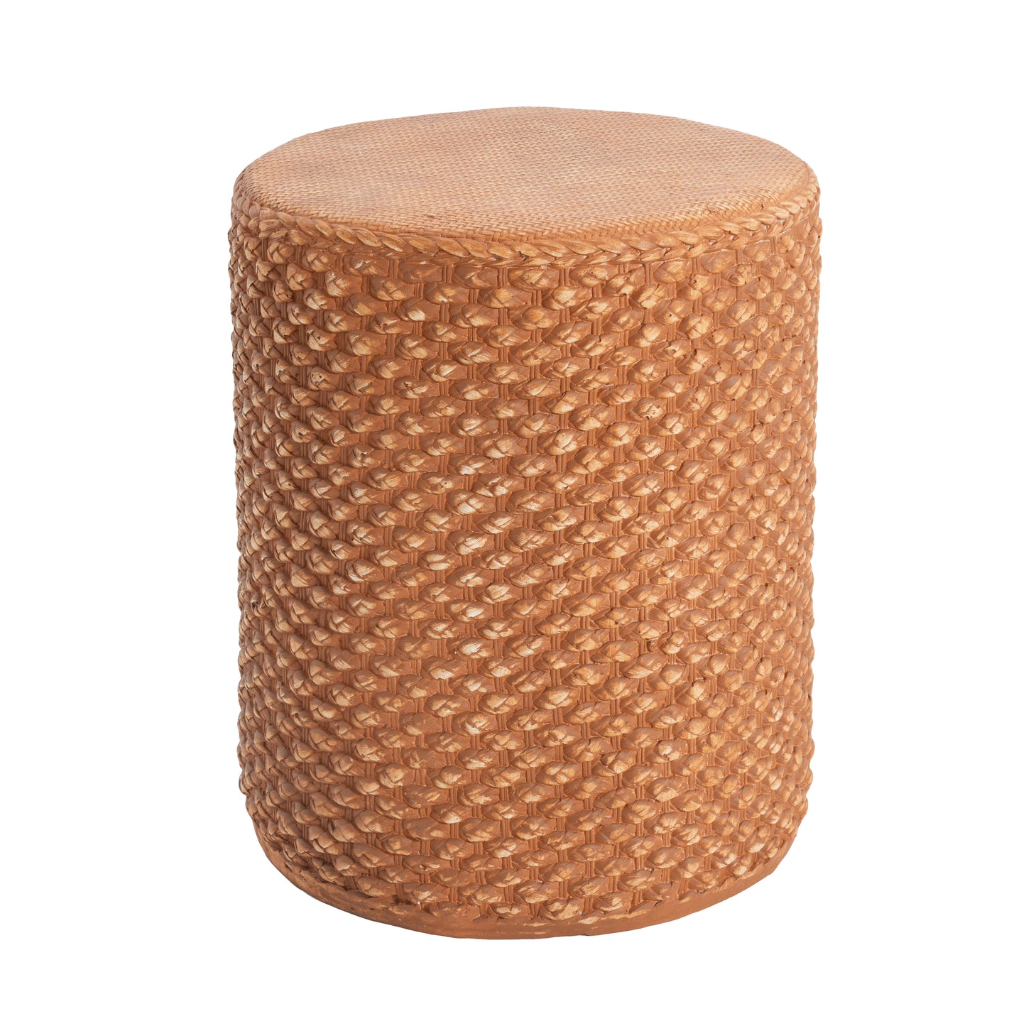 Evie Outdoor Patio Round MGO Side Table, Brown