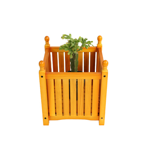 Wood Outdoor Square Wooden Flower and Herb Pot for Garden, Porch and Patio-Outside Plant and Vegetable Container