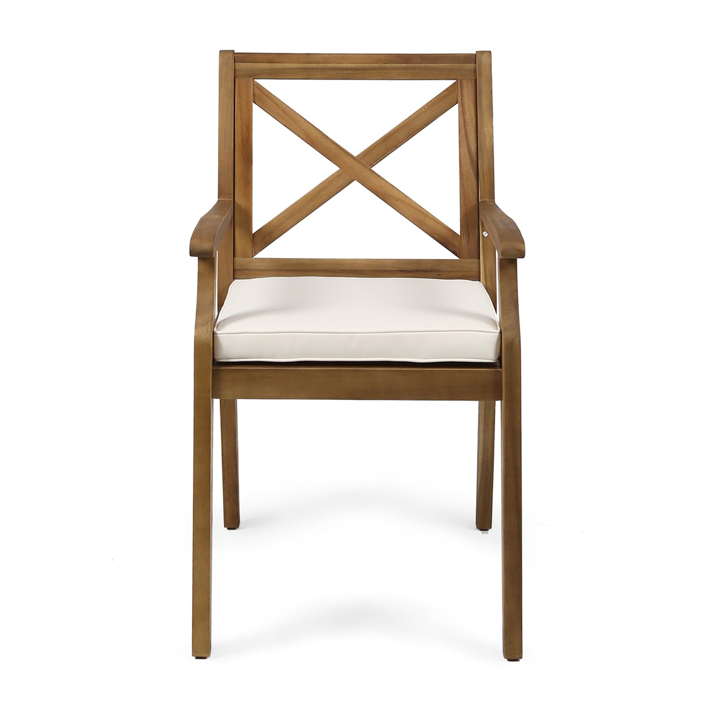 PERLA DINING CHAIR,2PCS with 2 Cream Cushions,for Backyard, Poolside, Garden