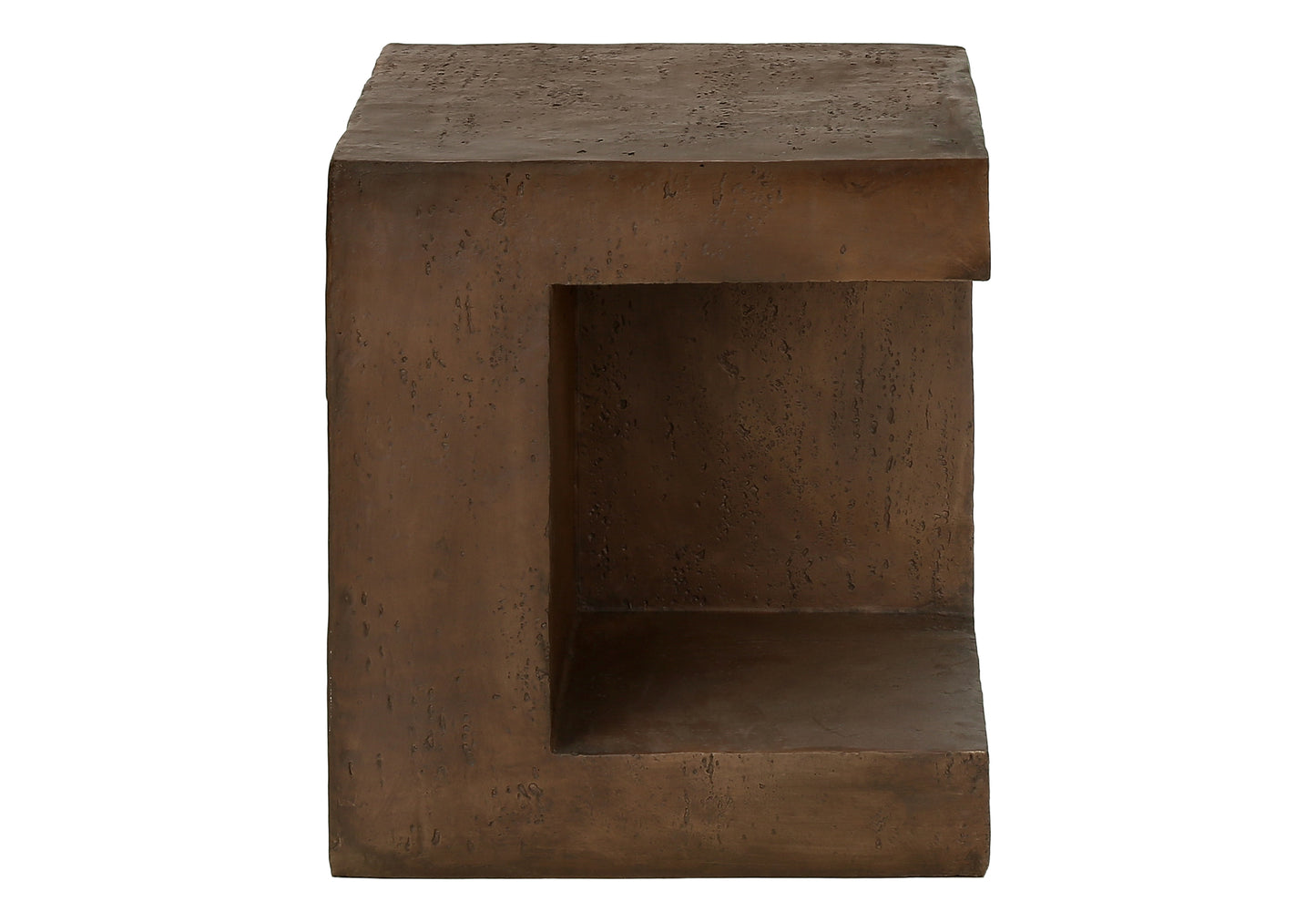 Accent Table, 25"h, Indoor Or Outdoor, Side Table, Nightstand, End, Square, Bedroom, Living Room, Walnut, Contemporary, Modern
