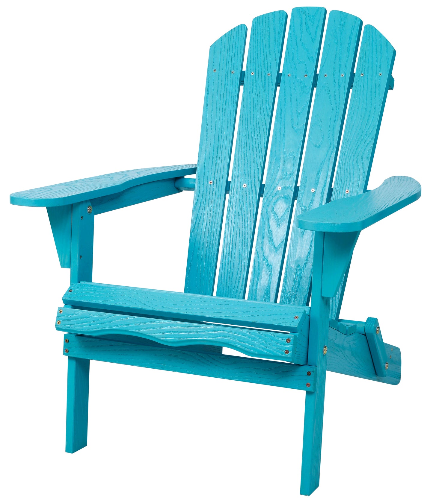 Wood Lounge Patio Chair for Garden Outdoor Wooden Folding Embossed Adirondack Chair Solid Wood Lounge Patio Chair with Wood Grain