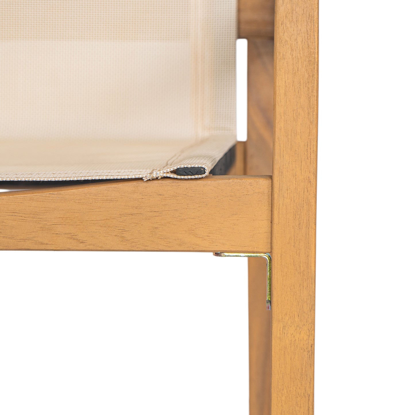 BELFAST DINING CHAIR,Set of 2,Teak Frame+ Beige Textile
