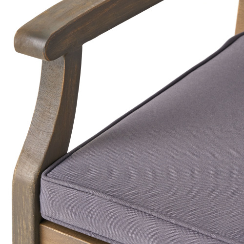 PERLA DINING CHAIR,2PCS with 2 Cushions,grey