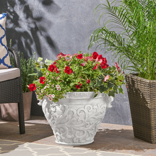 planter pot , Antique White PLANTER