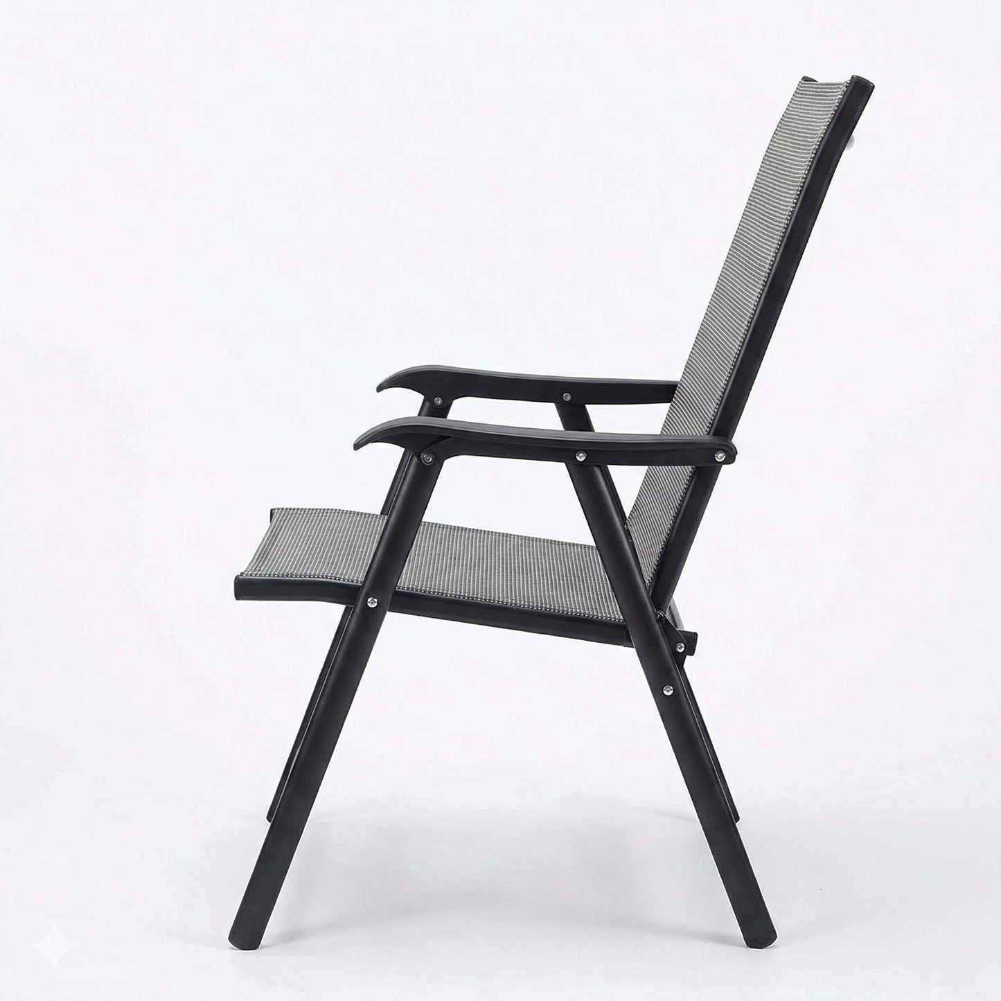 Outdoor Patio Chairs Set of 2 Stackable Portable for Deck, Garden, Camping and Travel
