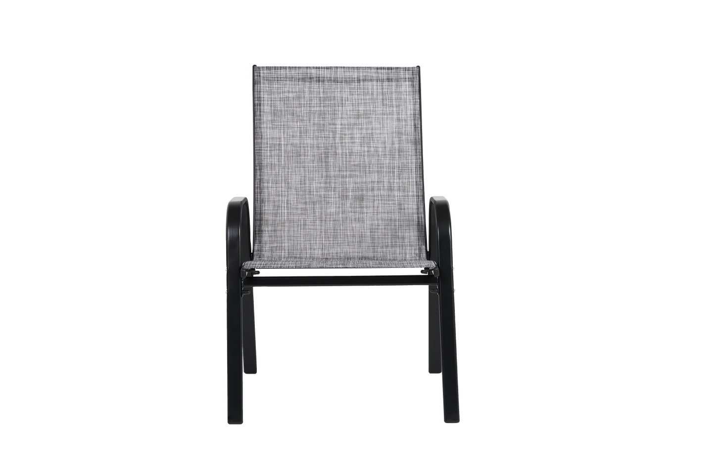 6 Piece Patio Chairs, Outdoor Camping Chairs with Breathable Textilene Fabric, Set of 2 Garden Chairs with Armrest High Backrest for Garden Patio Pool Beach Yard Space Saving ( Grey)6