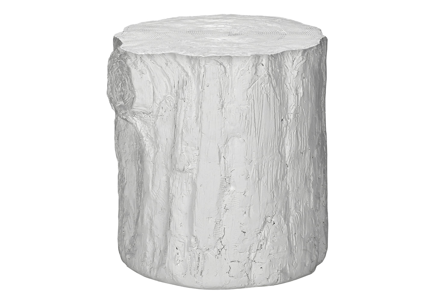 Accent Table, 25"h, Indoor Or Outdoor, Drum, End, Nightstand, Round, Side Table, Living Room, Bedroom, White, Contemporary, Modern