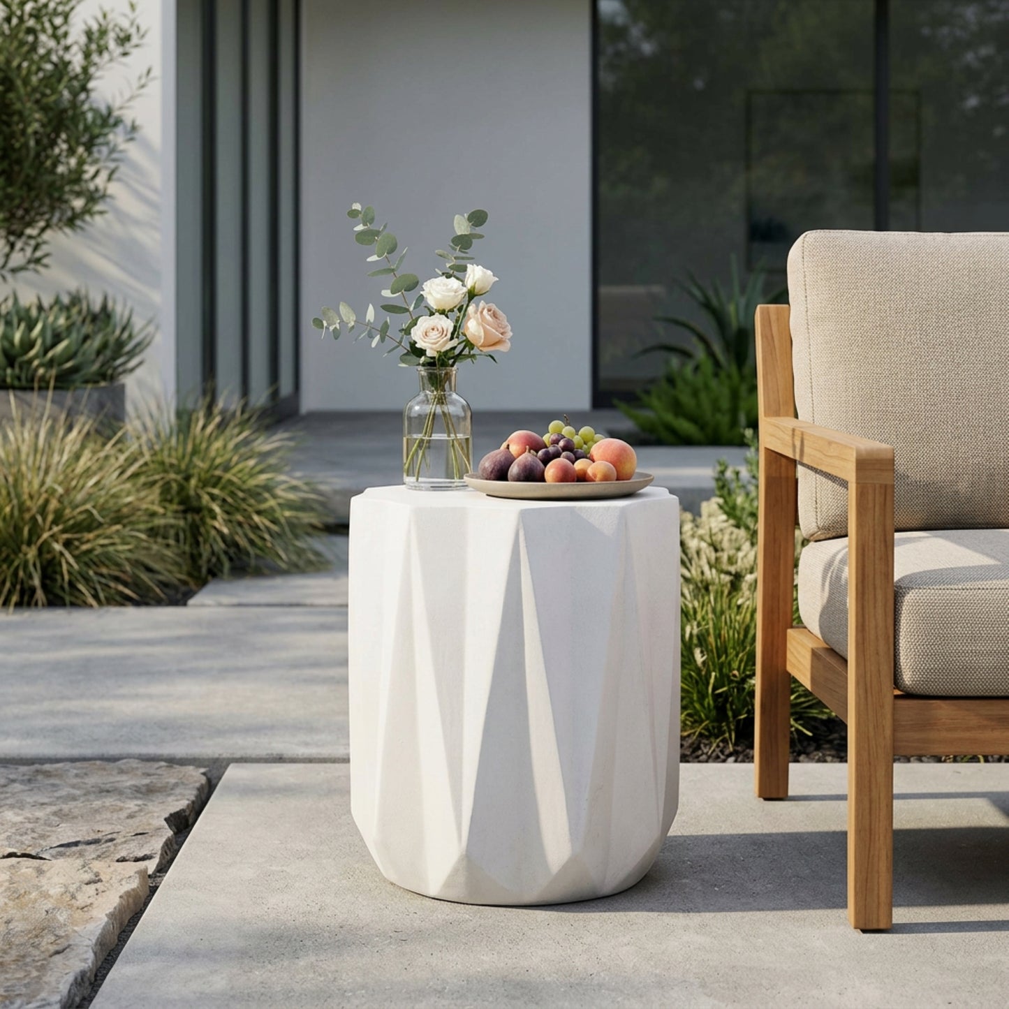 Outdoor LightWeight Concrete Side Table